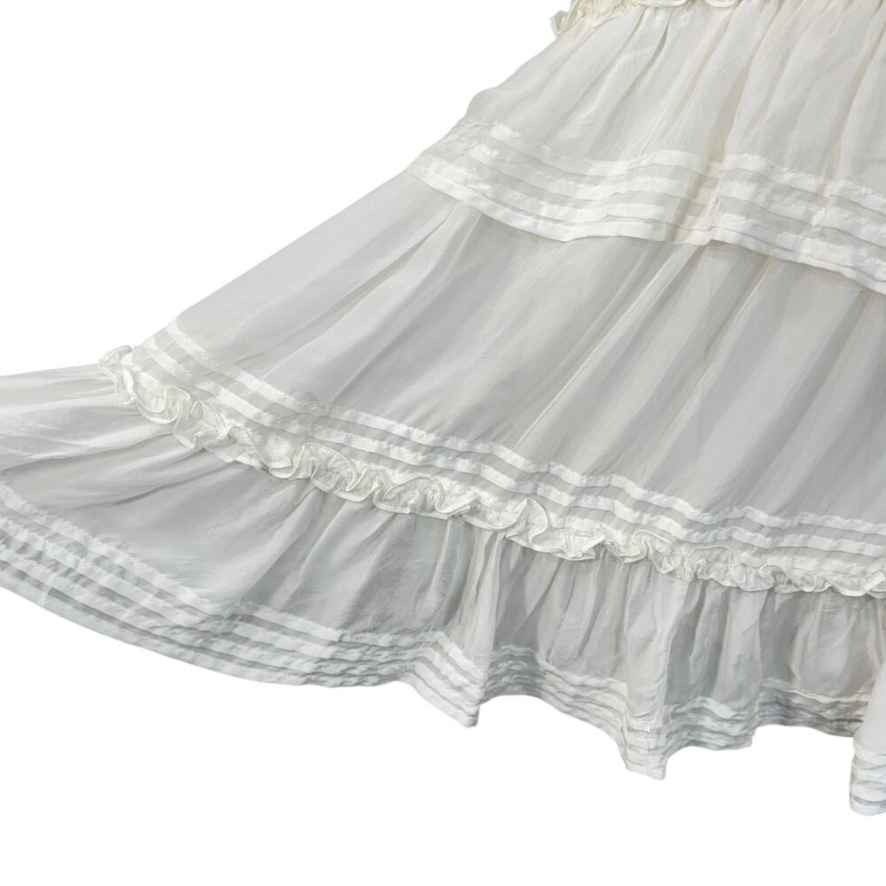 Anthropologie Let Me Be 1X-Large Halter Mini Dress Tiered Tie Shoulder Ruffled - Picture 5 of 16